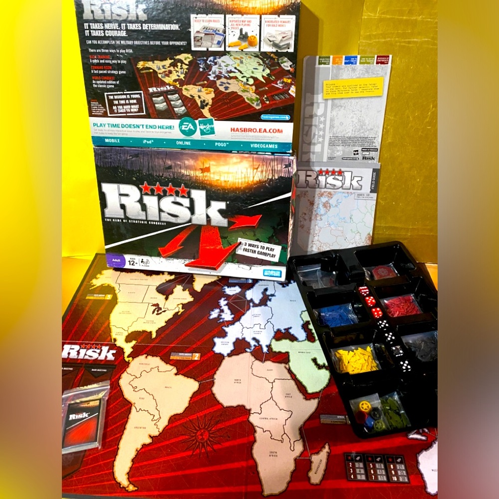 PARKER BROTHERS RISK BOARD GAME VTG 2008 THE GAME OF STRATEGIC CONQUEST HASBRO